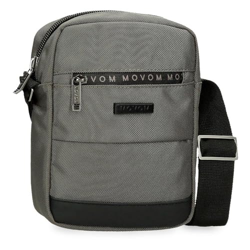 Movom Buster Umhängetasche Mittelgroß, Grau, 17 x 22 x 6 cm, Polyester mit Details aus Kunstleder von Joumma Bags, grau, Mittelgroße Umhängetasche von MOVOM