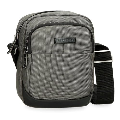 Movom Buster Umhängetasche klein, grau, 15 x 19,5 x 6 cm, Polyester mit Details aus Kunstleder von Joumma Bags, grau, Kleine Umhängetasche von MOVOM