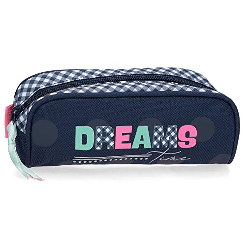 Movom Dreams Time Federmäppchen, Blau, 18 x 7 x 5 cm, Polyester, blau, Etui von MOVOM