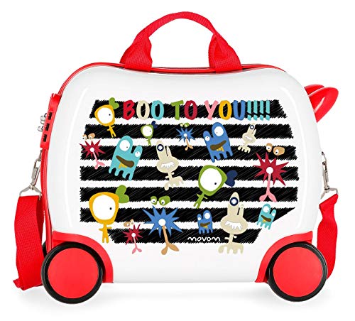 Movom Happy Time Kinder-Koffer Mehrfarbig 41x34x20 cms Hartschalen ABS Kombinationsschloss 25L 2Kgs 4 Räder Handgepäck von MOVOM