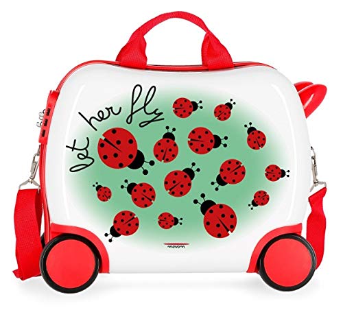 Movom Happy Time Kinder-Koffer Mehrfarbig 41x34x20 cms Hartschalen ABS Kombinationsschloss 25L 2Kgs 4 Räder Handgepäck von MOVOM