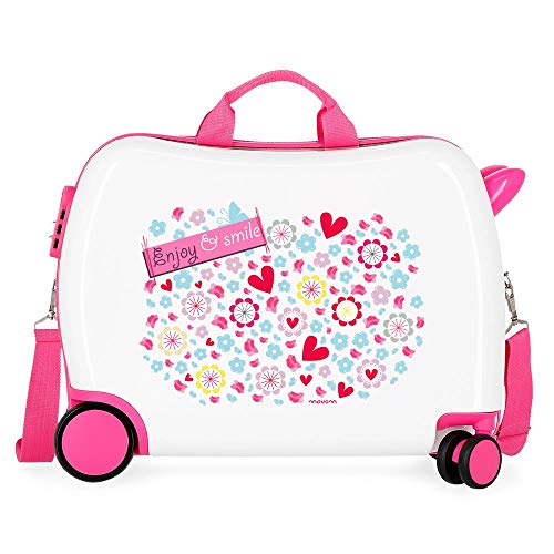 Movom Happy Time Kinder-Koffer Mehrfarbig 50x38x20 cms Hartschalen ABS Kombinationsschloss 34L 2,1Kgs 4 Räder Handgepäck von MOVOM
