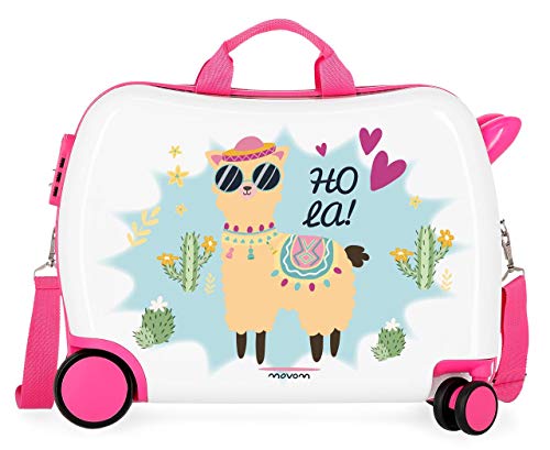 Movom Happy Time Kinder-Koffer Mehrfarbig 50x38x20 cms Hartschalen ABS Kombinationsschloss 34L 2,1Kgs 4 Räder Handgepäck von MOVOM