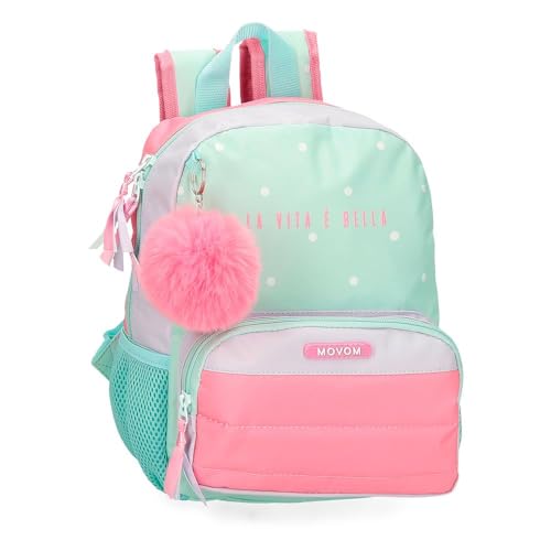 Movom La Vita è Bella Rucksack, Grün, 23 x 28 x 10 cm, Polyester von Joumma Bags, grün, Wanderrucksack von MOVOM