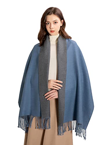 MOWEN Kaschmir Schal Frauen übergroße Pashmina Große Warme Schals Wraps 2-Ton Solid Color für Herbst Winter 70X200cm MOWEN Kaschmir Schal Frauen übergroße Pashmina Große Warme Schals Wraps 2-Ton Solid Color für Herbst Winter 70X200cm von MOWEN