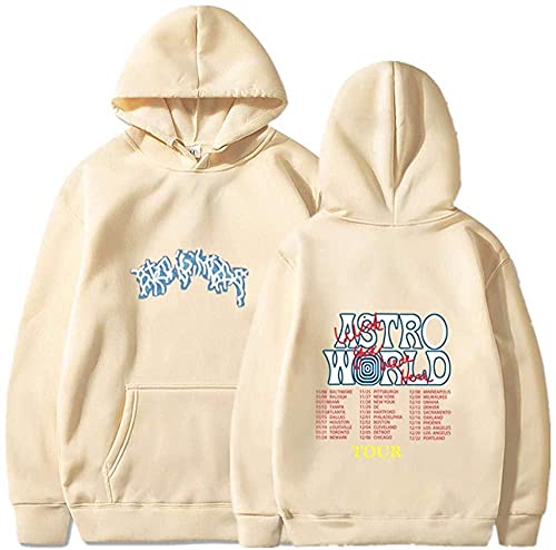 MOYAO Astroworld Hoodie mit Kapuze Shipping Shirt mit Kapuze-Khaki_M. von MOYAO