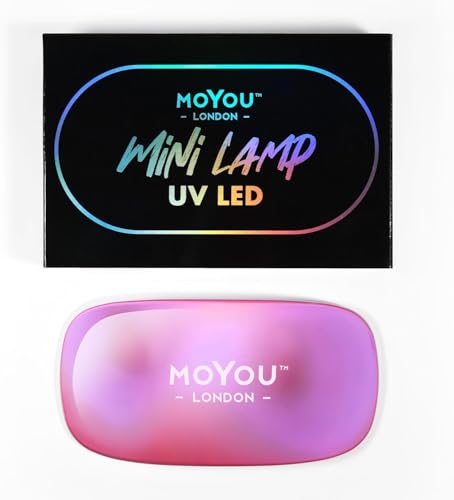 MOYOU LONDON LED & UV Light for Gel Nails – Lightweight & Compact 6W Curing Lamp with 5V/1A USB Power Cable – Gel Nail Polish Lamp & Other Nail Supplies - Pink von MOYOU LONDON