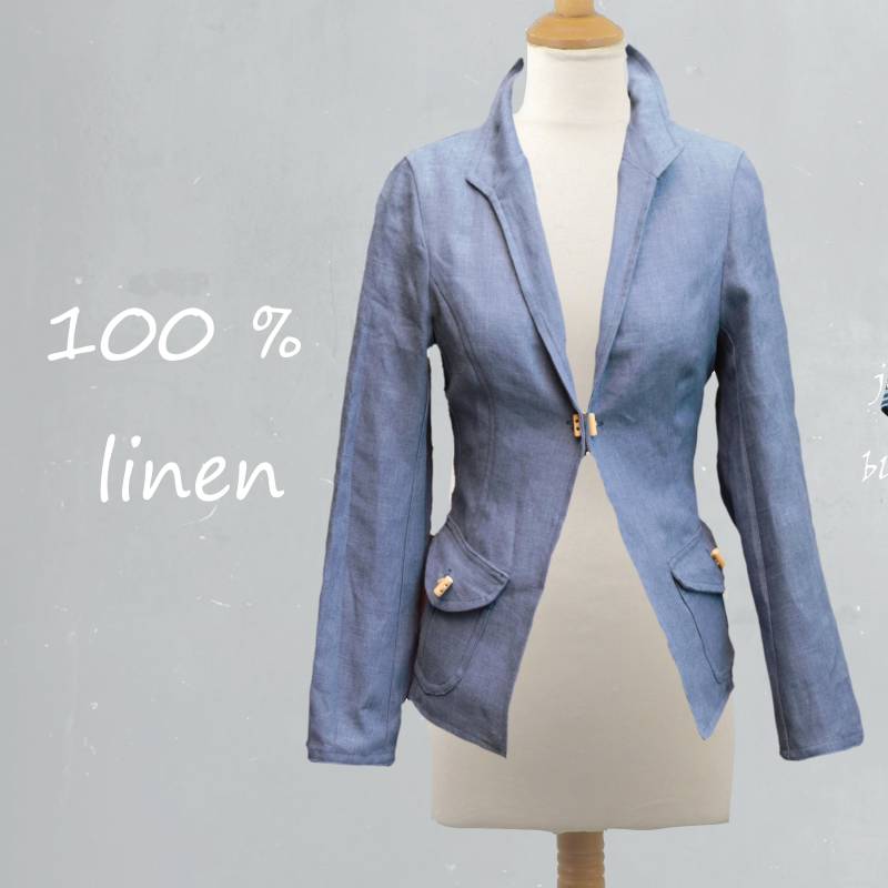 Bio-Leinenjacke, Blazer, Jacke Aus Bio-Leinen, Nachhaltige Mode, Fair Trade, Recycelbar, Bereit Zum Recycling, Blazer Bio-Leinenjacke, Blazer, Jacke Aus Bio-Leinen, Nachhaltige Mode, Fair Trade, Recycelbar, Bereit Zum Recycling, Blazer von MOYZOorganics
