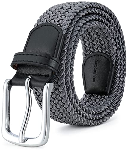 MOZETO Elastisch Stretch Gürtel Breite 3.3cm, Stoffgürtel Stretchgürtel Flechtgürtel Geflochtener Gürtel für Damen und Herren, Grau, Geeignet für 30-34 taille / Länge105cm MOZETO Elastisch Stretch Gürtel Breite 3.3cm, Stoffgürtel Stretchgürtel Flechtgürtel Geflochtener Gürtel für Damen und Herren, Grau, Geeignet für 30-34 taille / Länge105cm von MOZETO