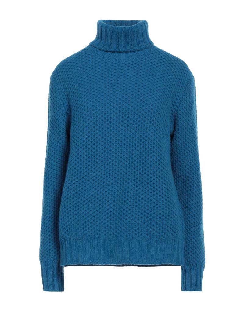 MP MASSIMO PIOMBO Rollkragenpullover Damen Blau von MP MASSIMO PIOMBO