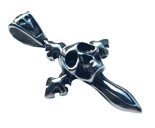 MP-Marina`s Paradies Herren Edelstahl Anhänger aus 316L Totenkopf auf Kreuz MP-Marina`s Paradies Herren Edelstahl Anhänger aus 316L Totenkopf auf Kreuz von MP-Marina`s Paradies