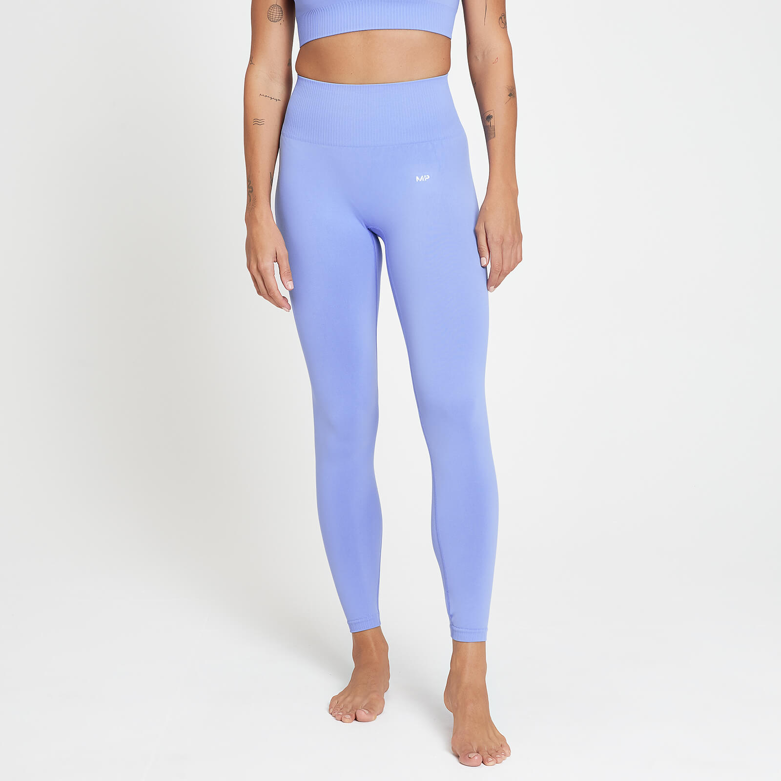 MP Damen Composure Nahtlose Leggings — Kreideblau - S von MP