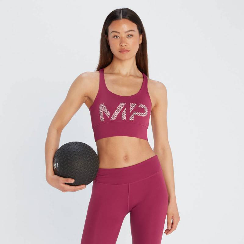 MP Damen Essentials Trainings-BH mit Aufdruck – Violett - XXL von MP