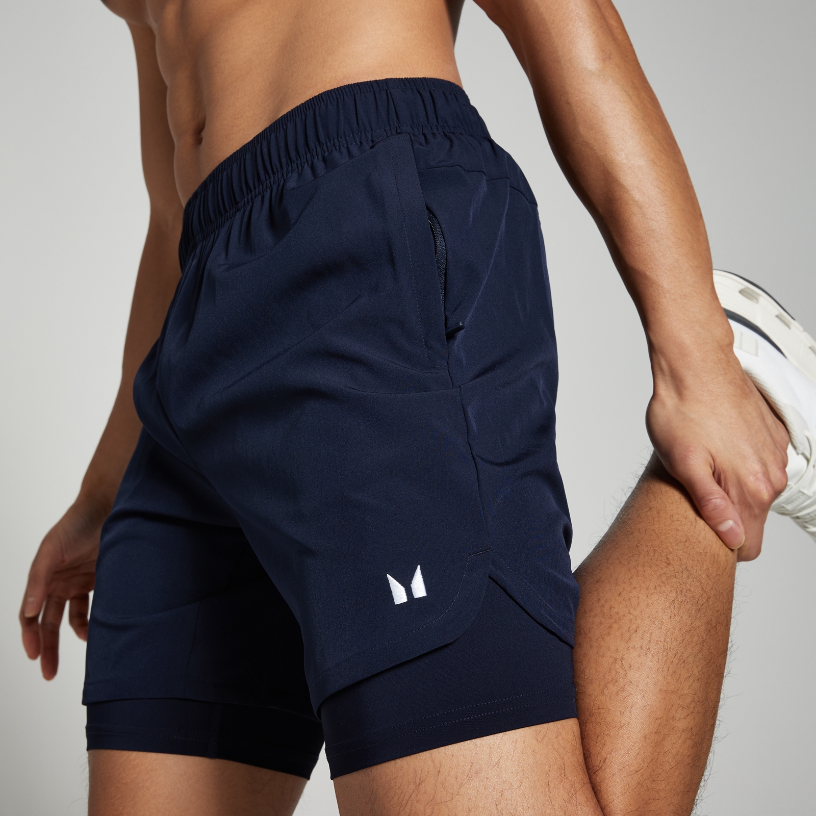 MP Men's 2-in-1 Training Shorts - Navy - L von MP