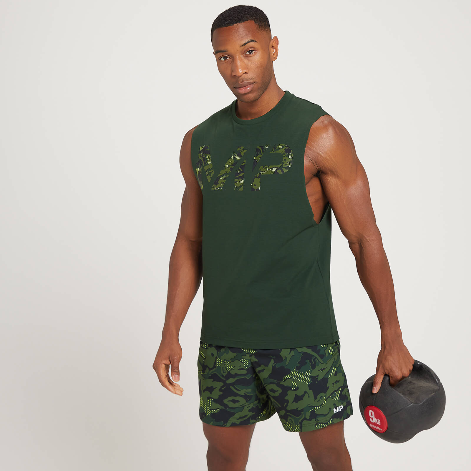 MP Men's Adapt Drirelease Camo Print Tank Top - Dark Green - XS von MP