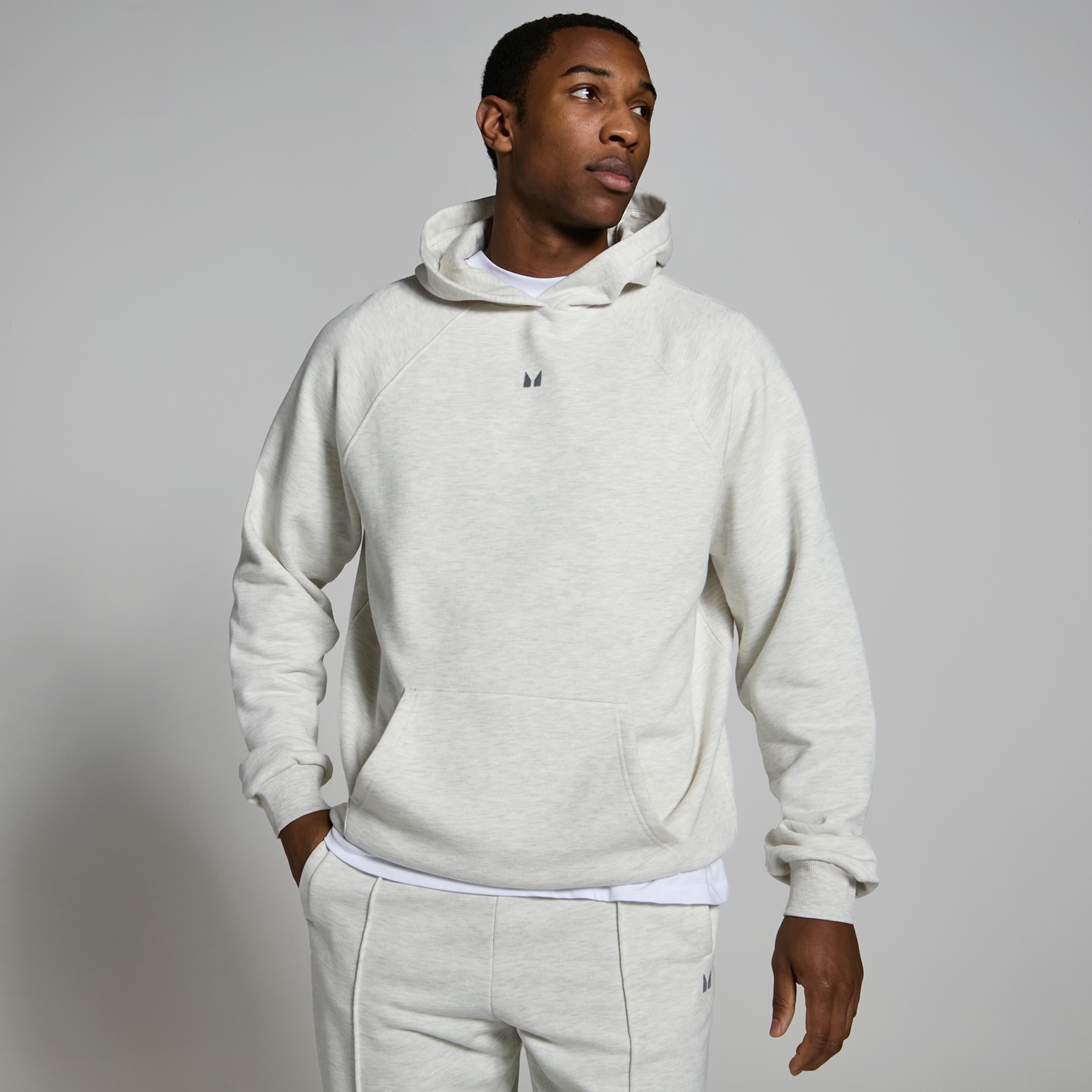 MP Men's Lifestyle Heavyweight Hoodie - Light Grey Marl - L von MP