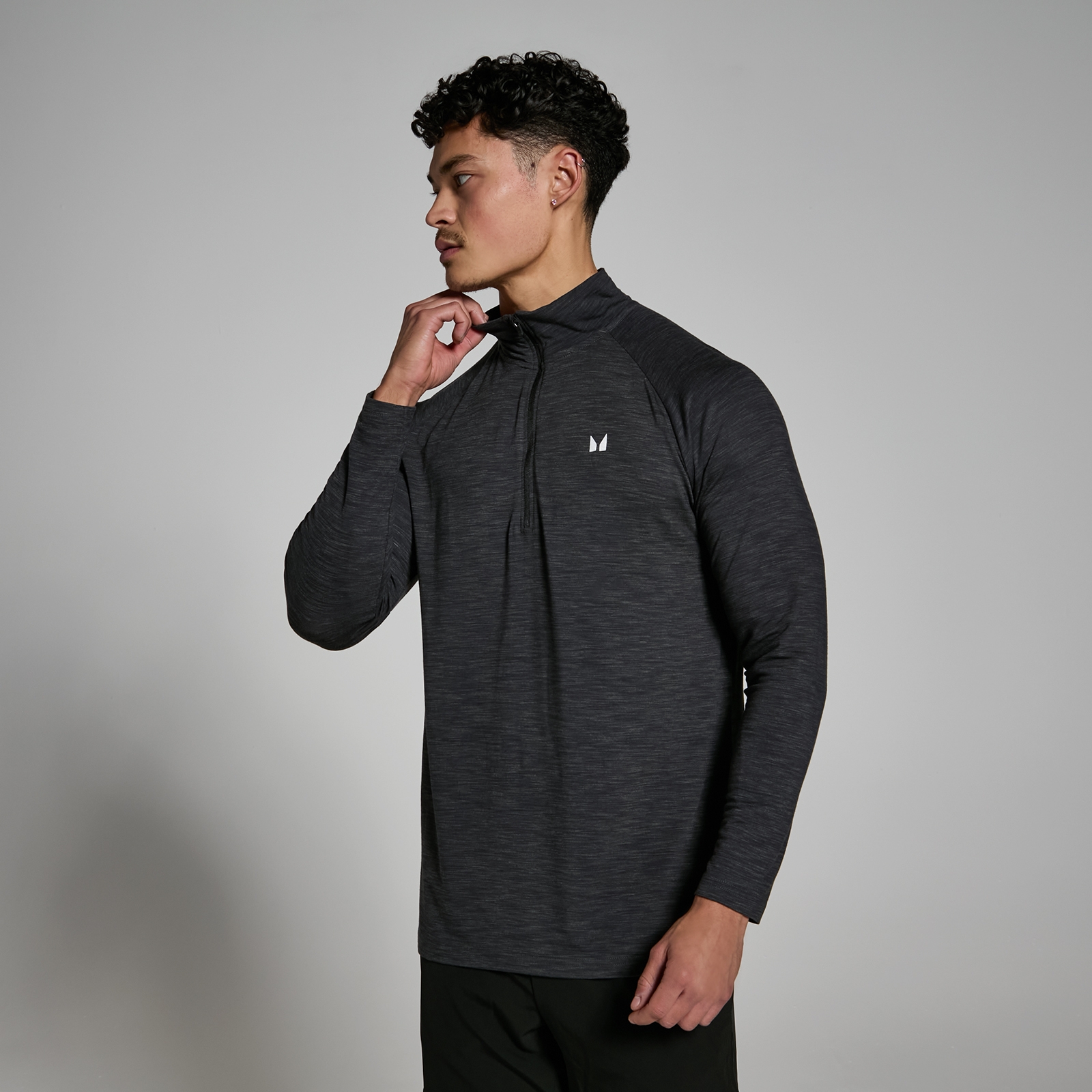 MP Men's Performance 1/4 Zip - Black Marl - XS von MP