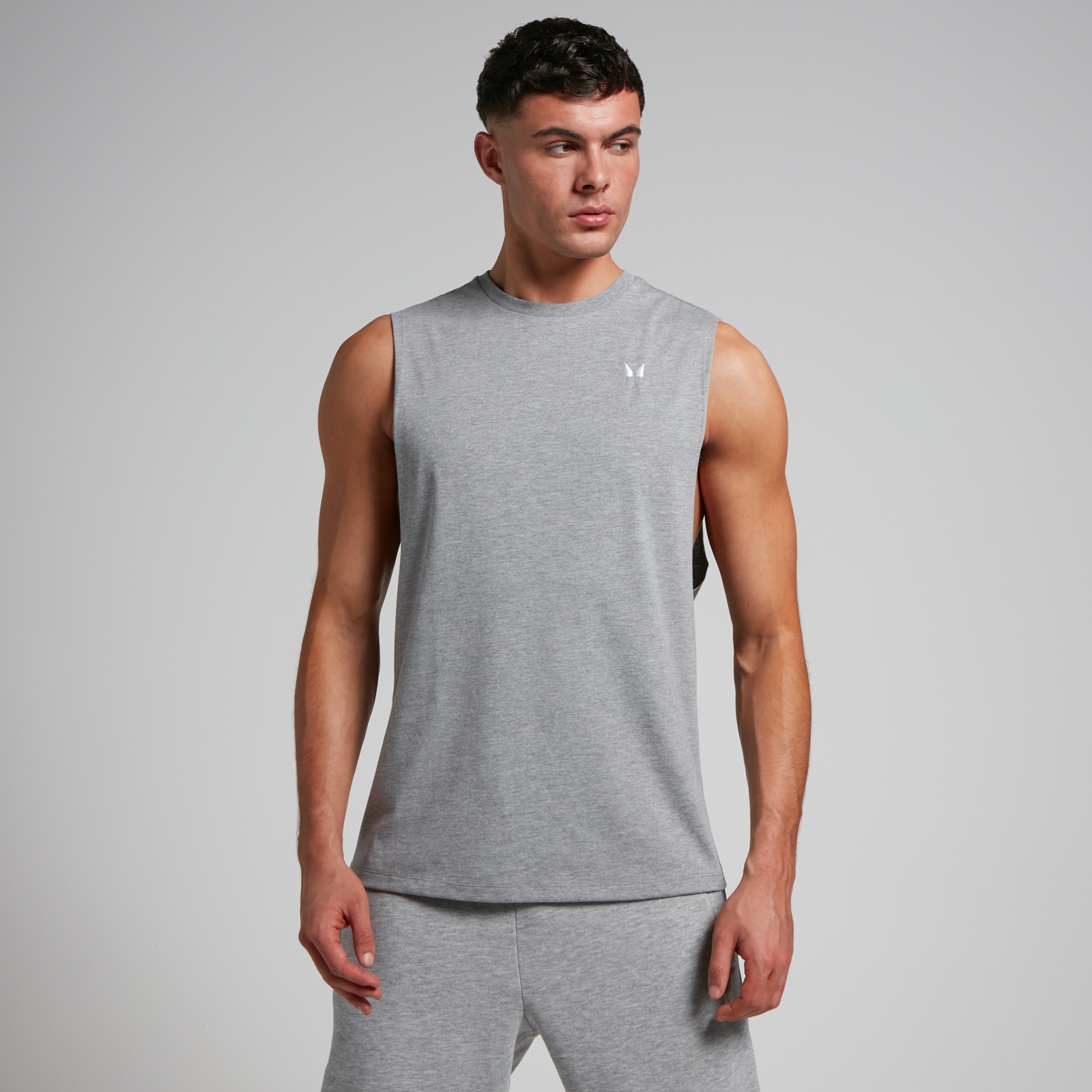 MP Men's Rest Day Drop Armhole Tank Top - Grey Marl - XS von MP