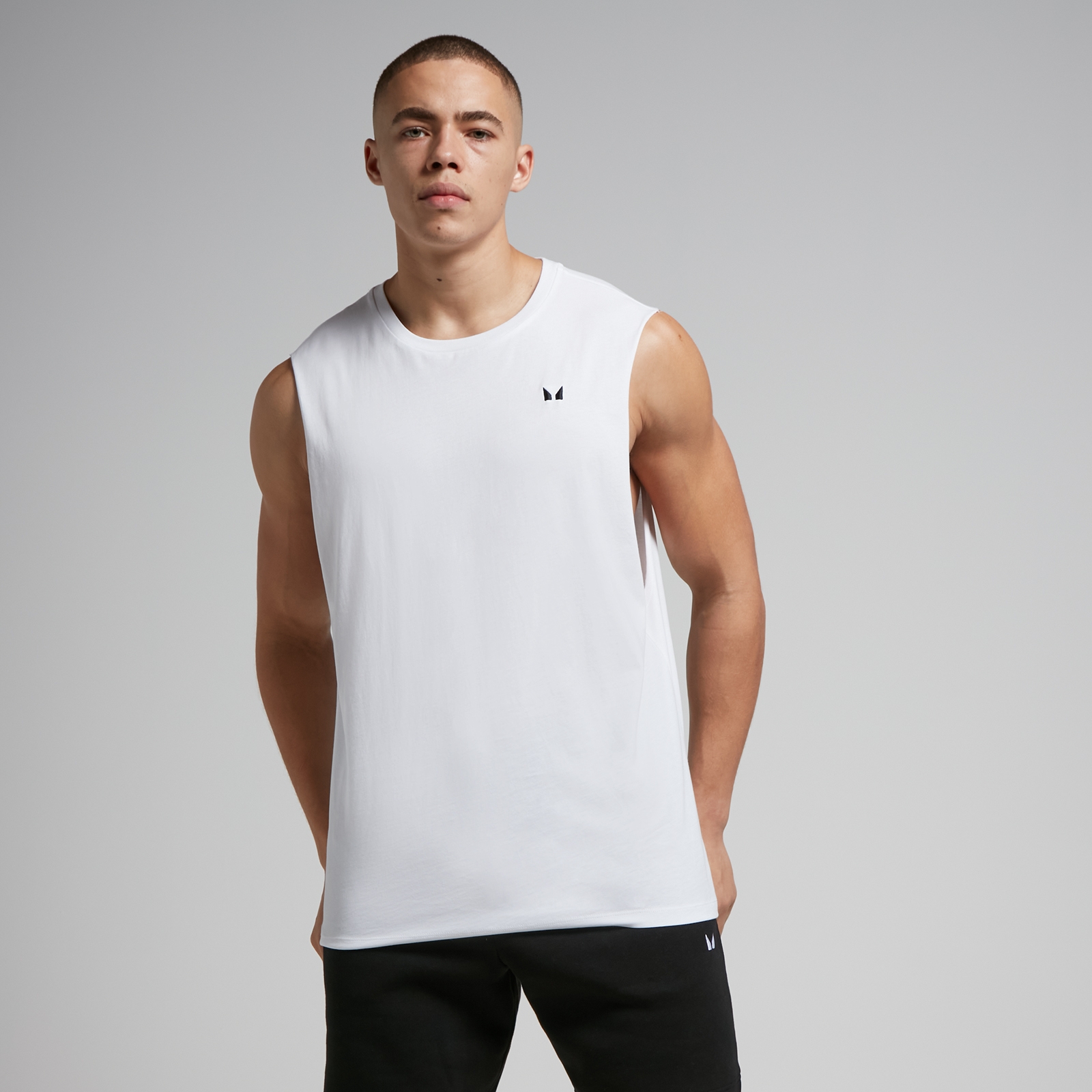 MP Men's Rest Day Drop Armhole Tank Top - White - M von MP