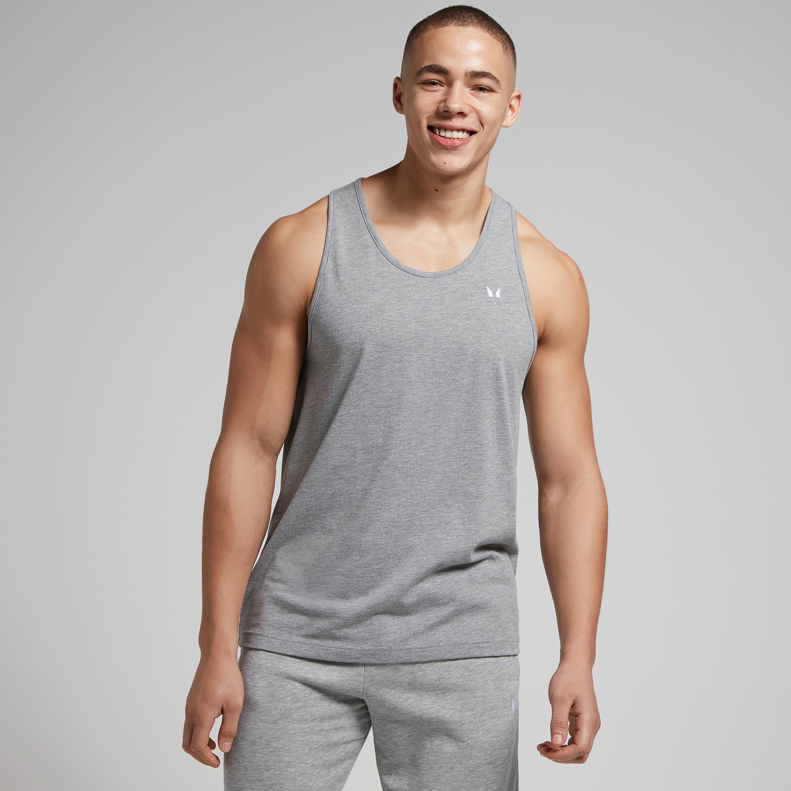 MP Men's Rest Day Stringer Vest - Grey Marl - L von MP