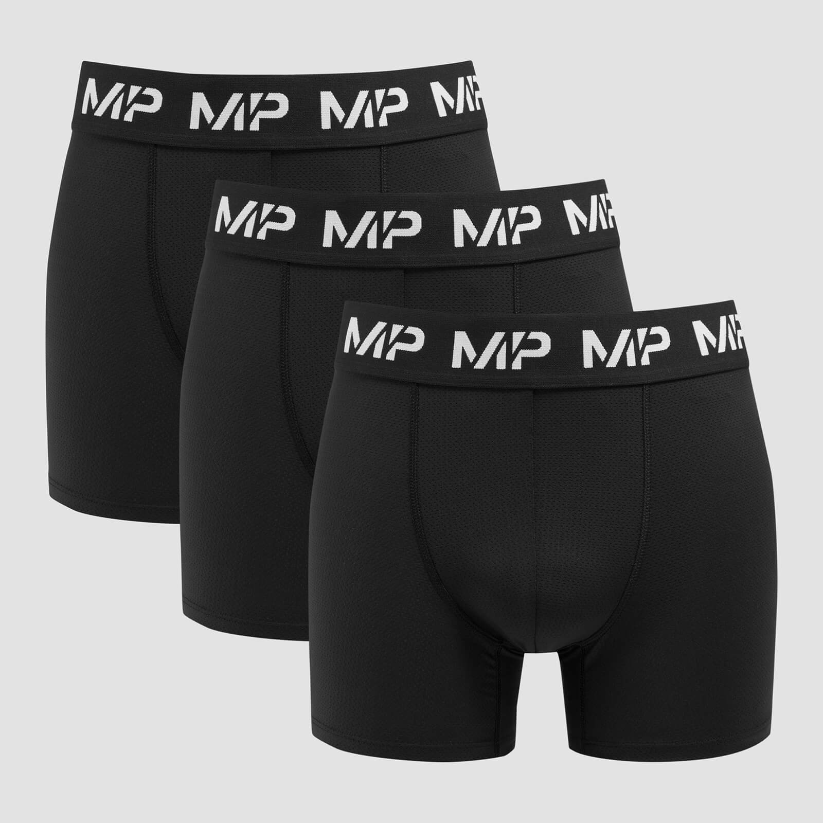 MP Men's Technical Boxers (3 Pack) - Black - XS von MP