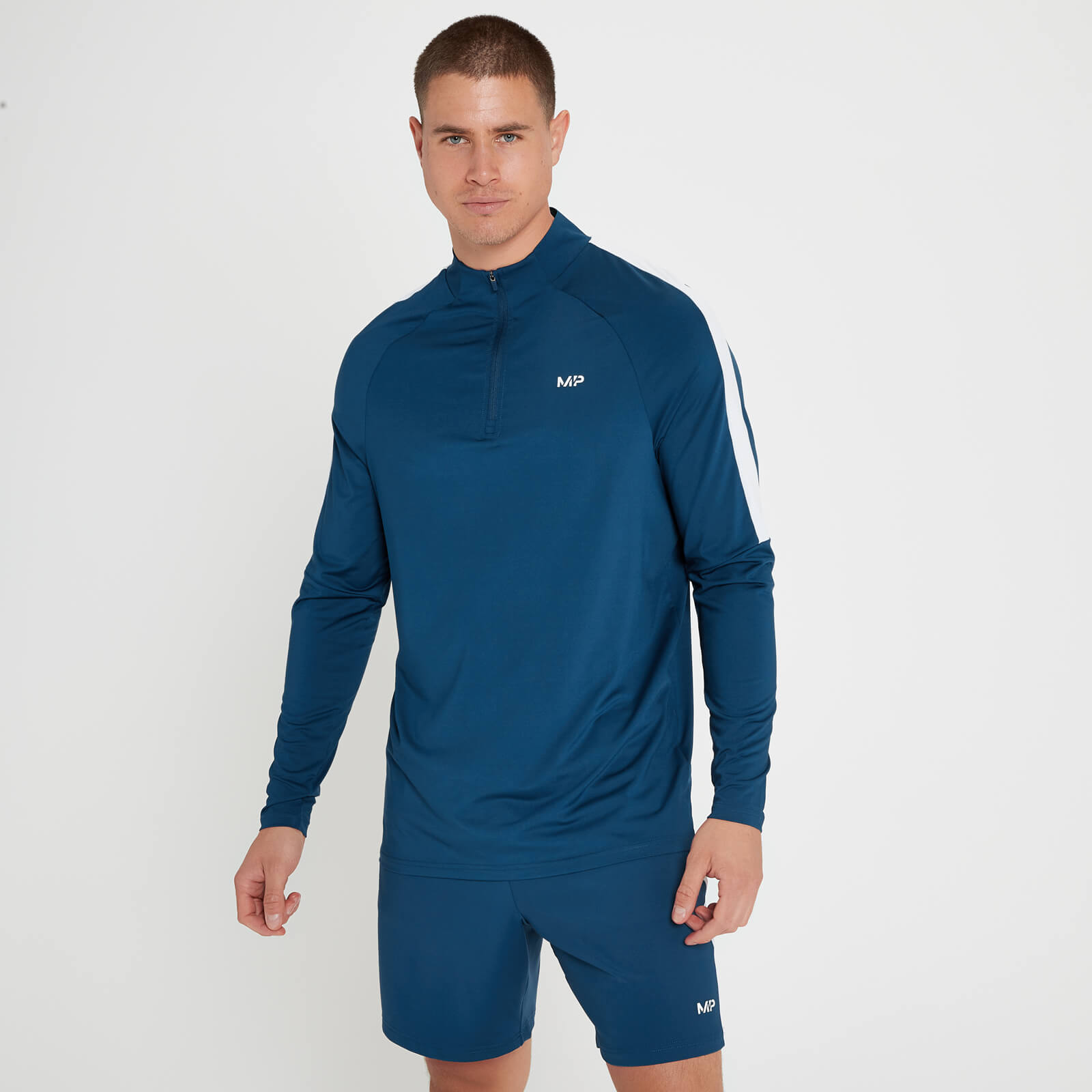 MP Men's Tempo 1/4 Zip - Intense Blue - XXXL von MP