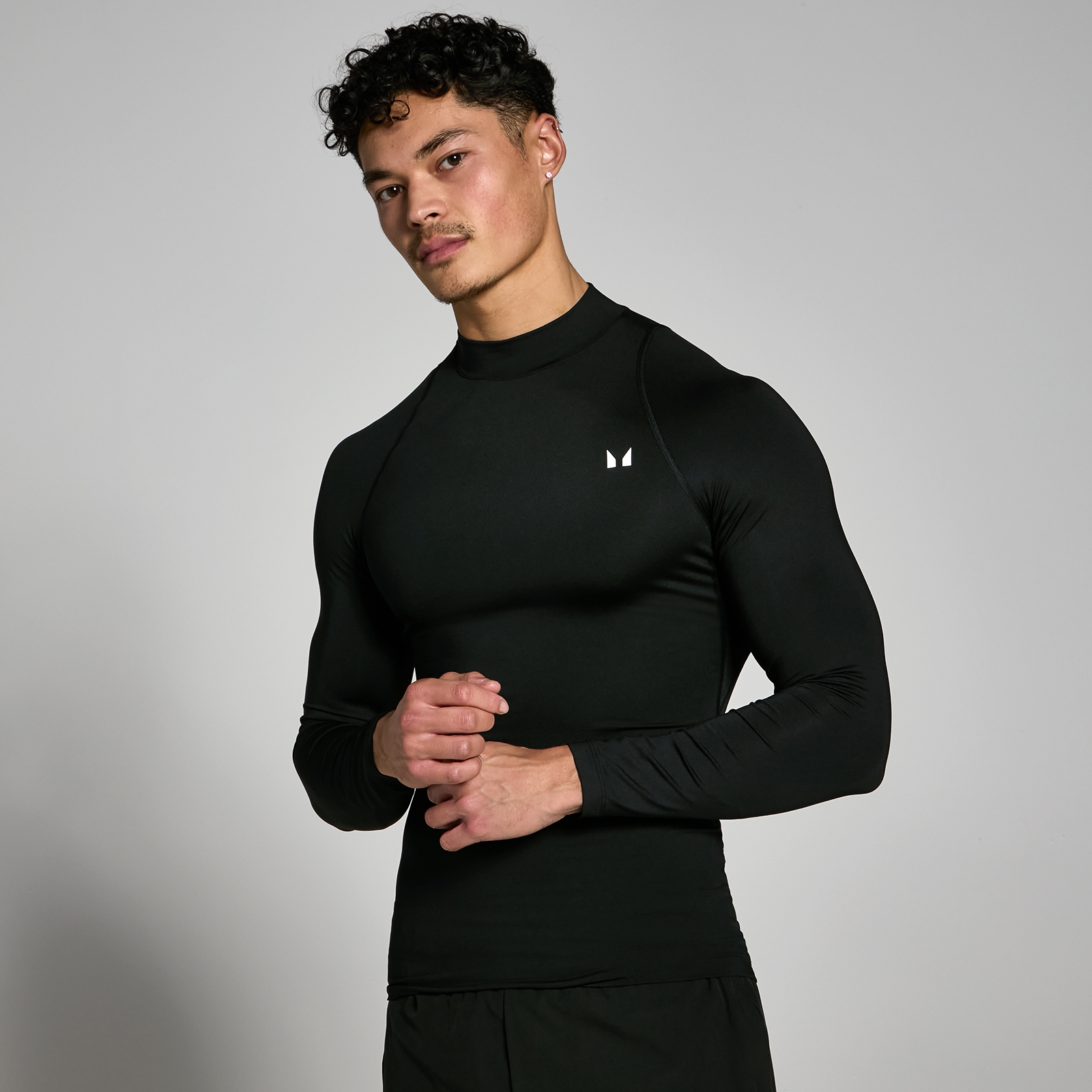 MP Men's Training High Neck Long Sleeve Baselayer - Black - L von MP