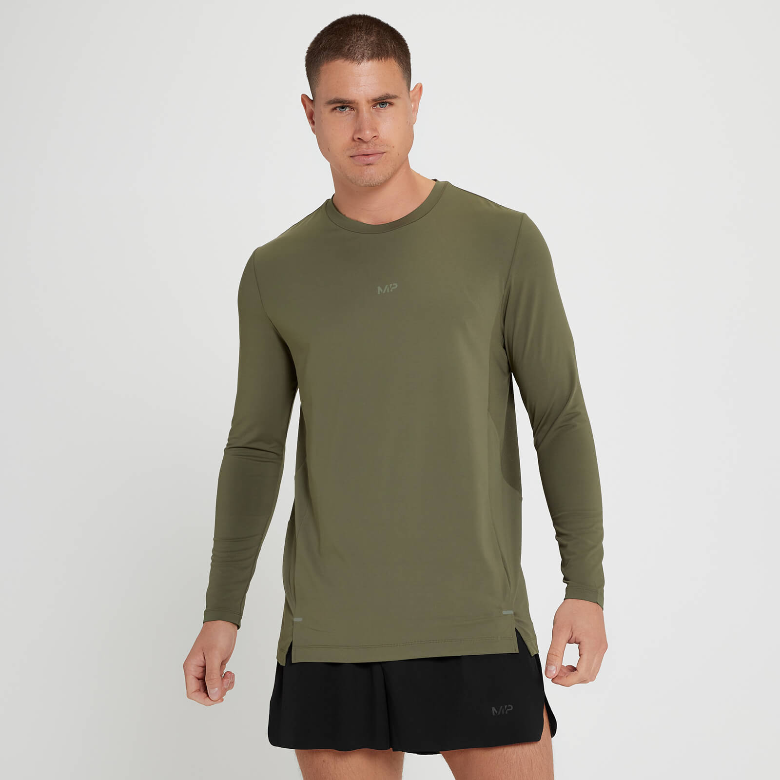MP Men's Velocity Ultra Long Sleeve T-Shirt - Army Green - XL von MP