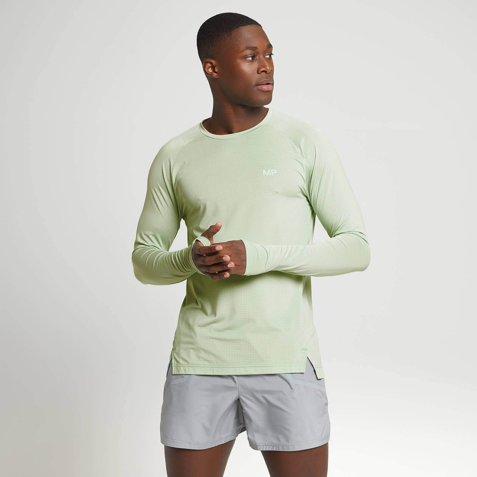 MP Men's Velocity Ultra Long Sleeve T-Shirt - Frost Green - XS von MP