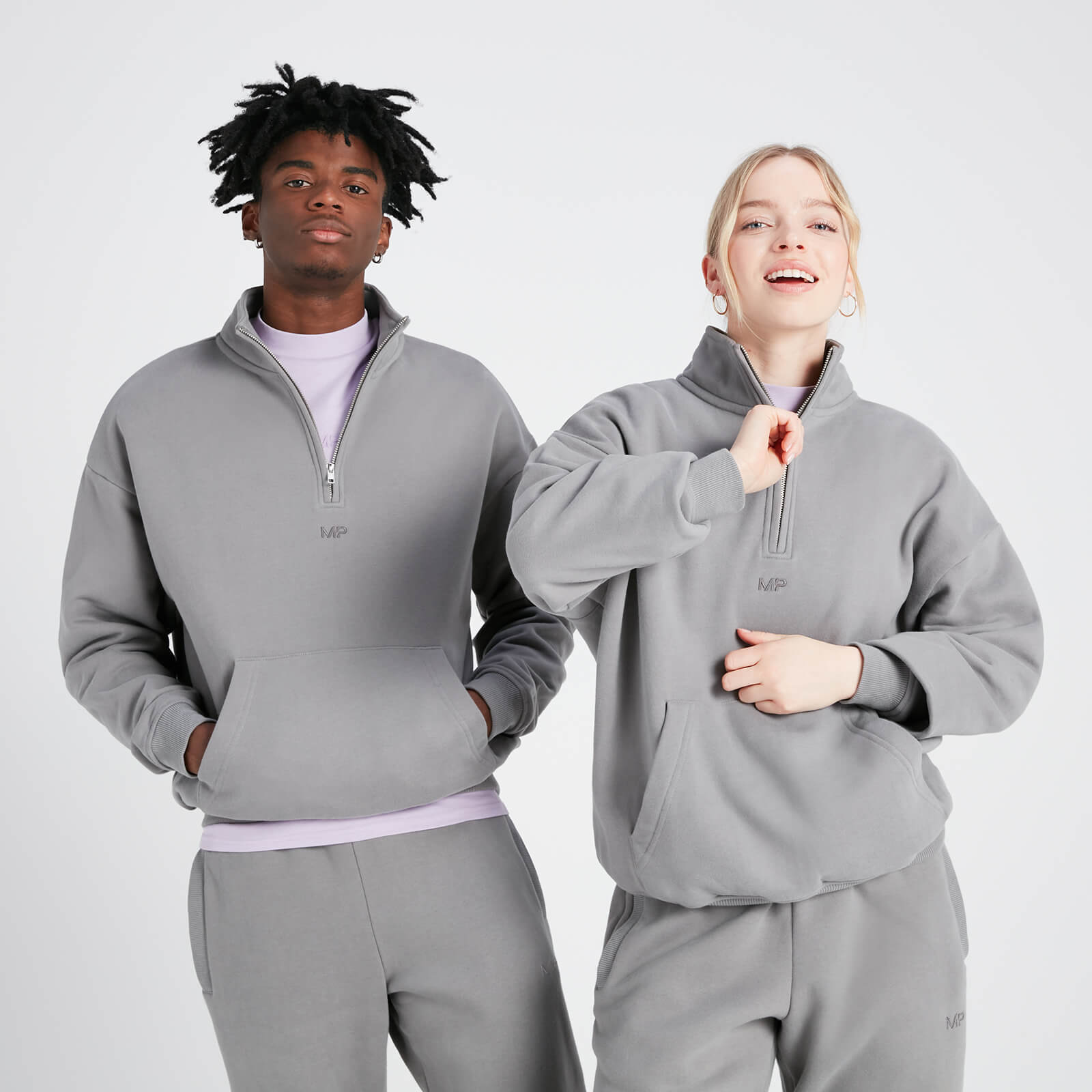 MP Unisex Rest Day 1/4 Zip - Steel Grey - L-XL von MP