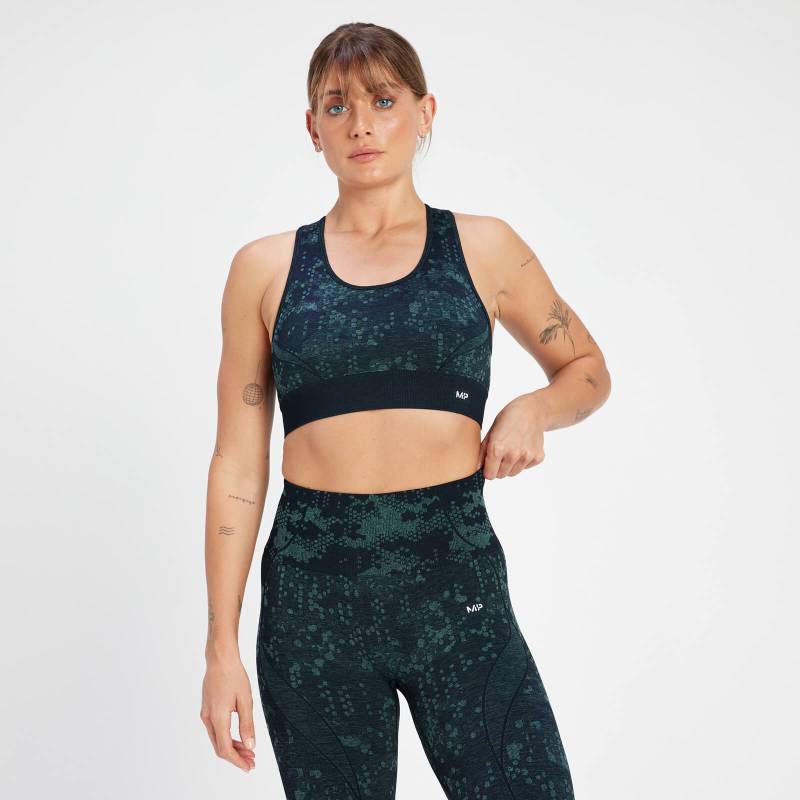 MP Women's Adapt Seamless Printed Sports Bra - Darkest Navy - L von MP