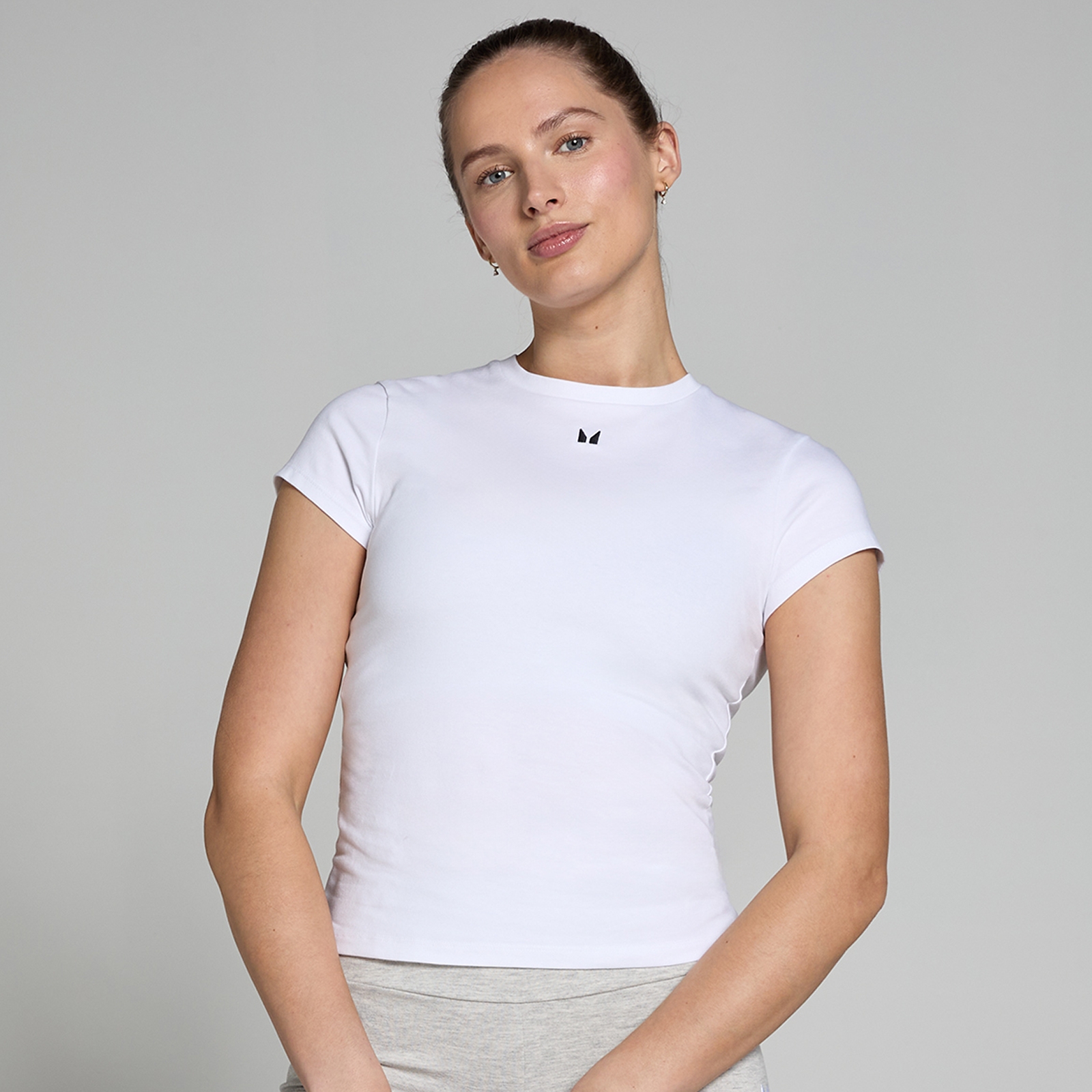 MP Women's Basic Body Fit Short Sleeve T-Shirt - White - L von MP