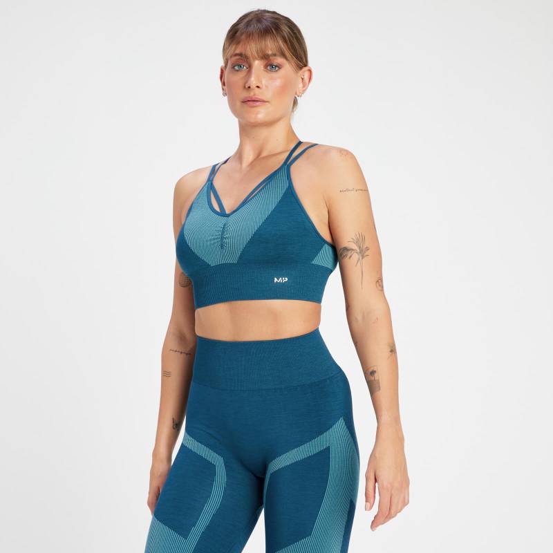 MP Women's Impact Scrunch Seamless Sports Bra - Teal Blue - XS von MP