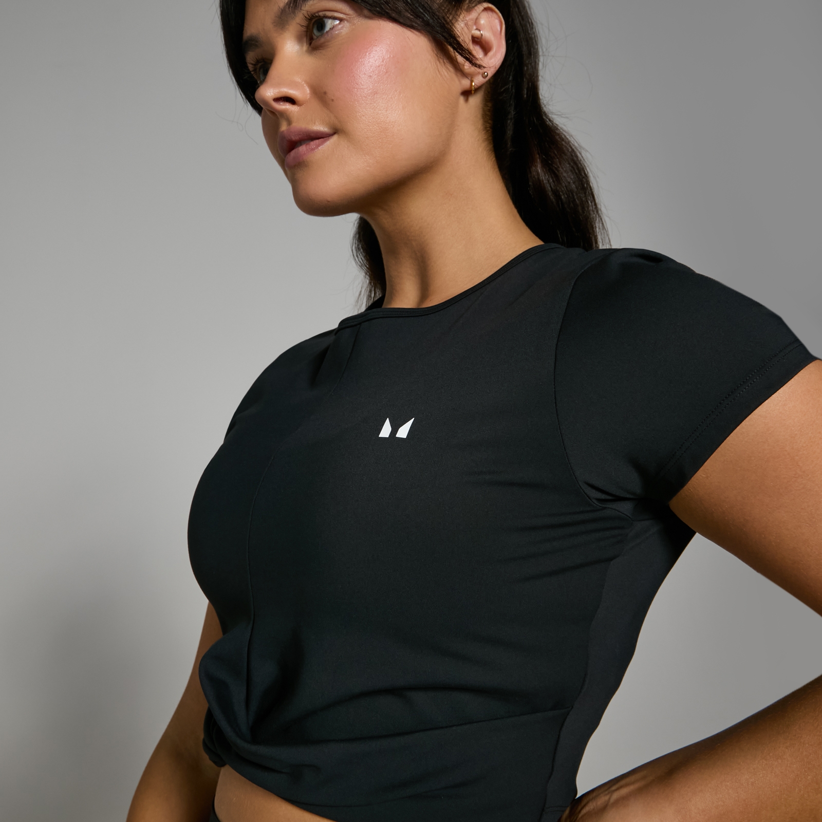 MP Women's Power Short Sleeve Crop Top - Black - L von MP