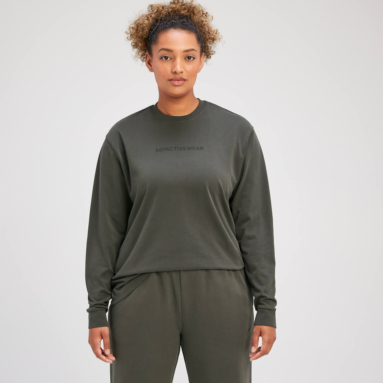 MP Women's Rest Day Oversized Long Sleeve T-Shirt - Taupe Green - S von MP