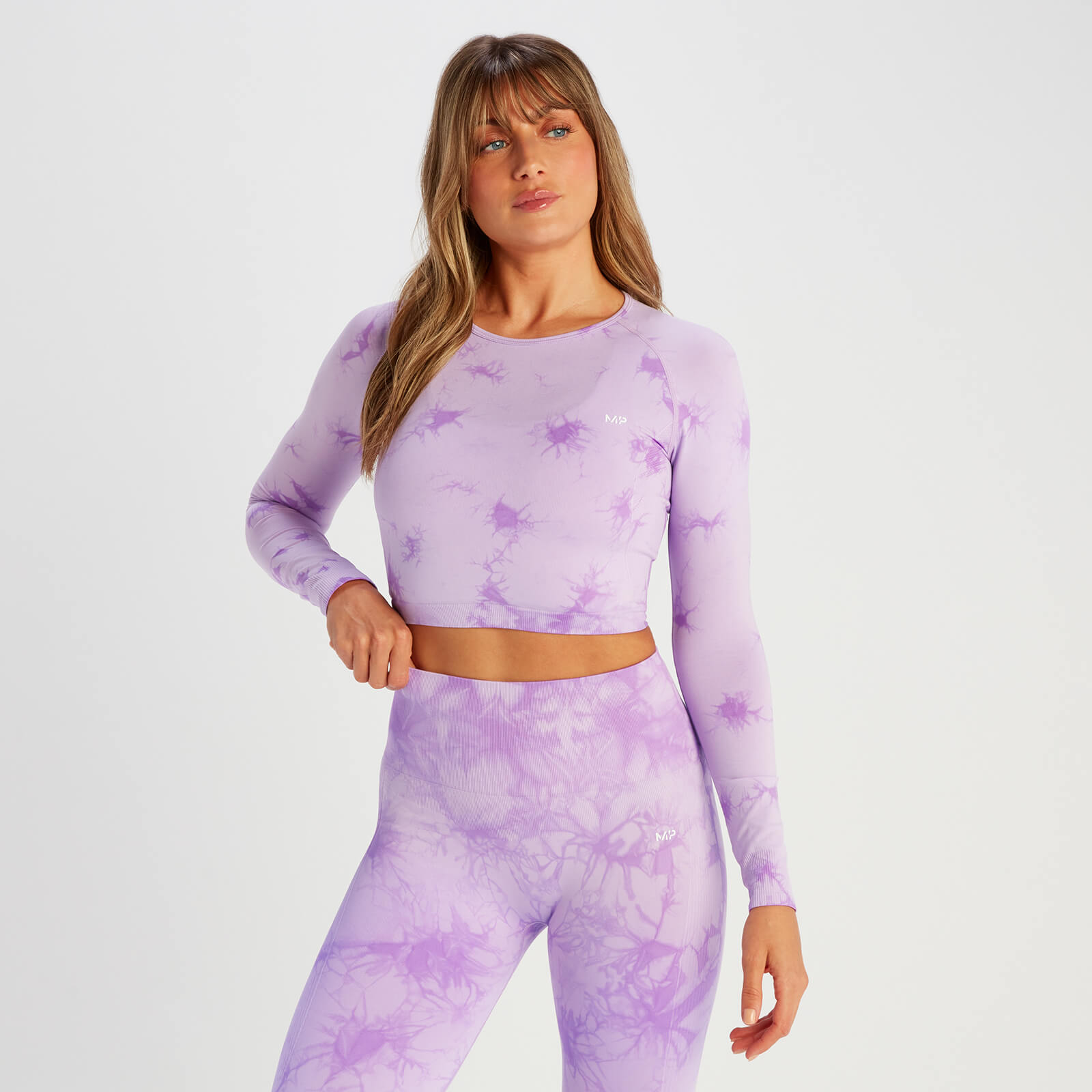 MP Women's Shape Seamless Long Sleeve Crop T-Shirt - Purple - M von MP