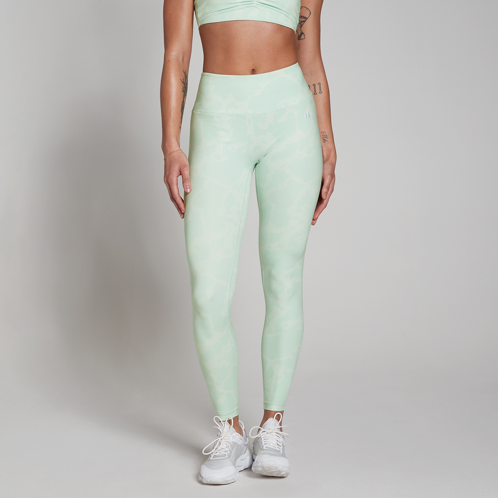 MP Women's Tempo Abstract Leggings - Soft Mint - L von MP