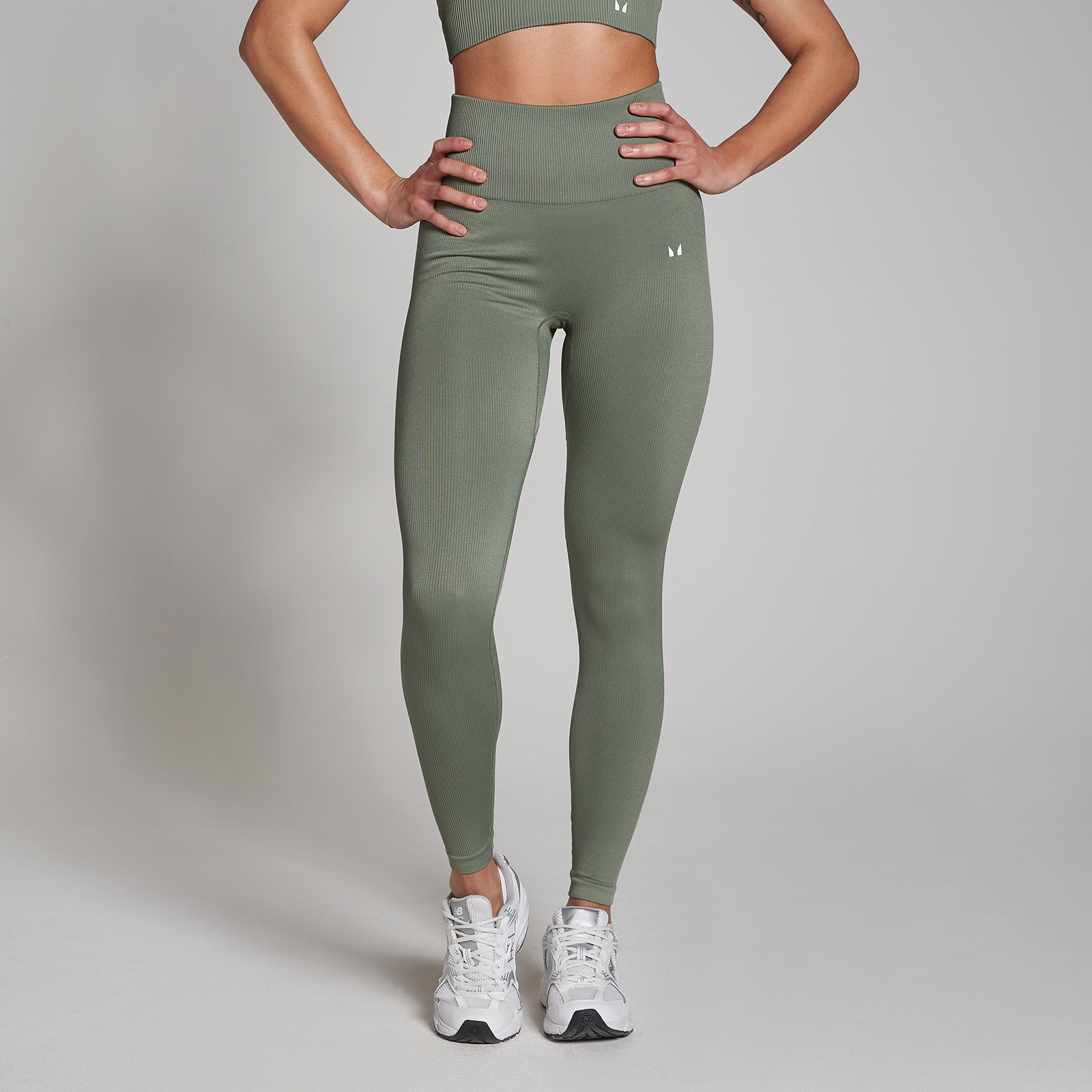 MP Women's Tempo Rib Seamless Leggings - Moss Green - M von MP