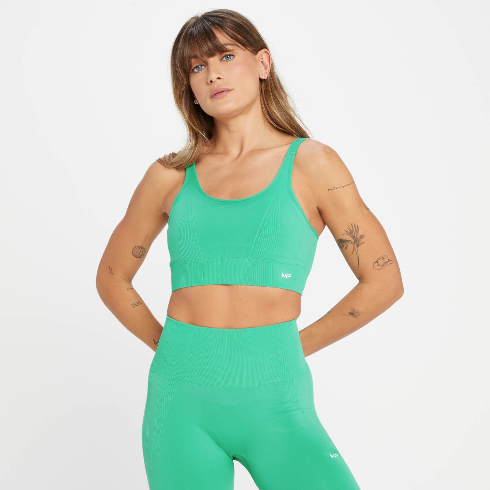 MP Women's Tempo Tonal Seamless Sports Bra - Bright Mint - XXL von MP