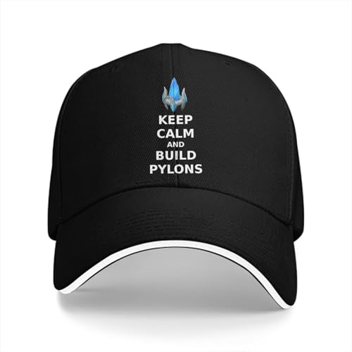 Herren Trucker Cap Sommer Kappe Sonnenblende Keep Calm und Bauen Pylons Hip Hop Caps Starcraft Game Peaked Hats Lehrer Geschenke von MPBGAOGP