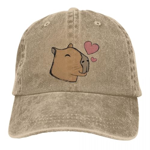 MPBGAOGP Herren Trucker Kappe Niedliche Capybara Baseballkappe Vintage Baseballmützen Männer Outdoor verstellbare Papa Hüte Kappe Lehrer Geschenke von MPBGAOGP