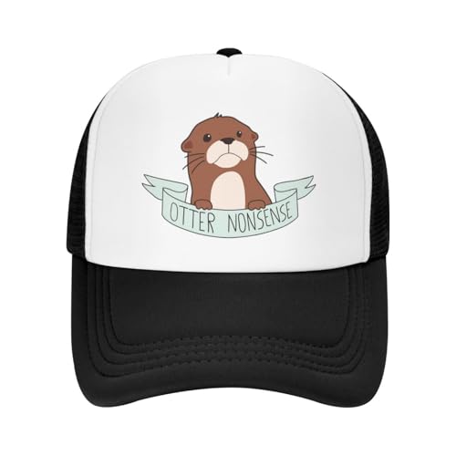schirmmütze Damen Sommer Otter Nonsense Cap Mode Casual Mesh Baseball Caps Verstellbarer Hut Hip Hop Sommer Unisex Baseball Hüte Geschenke zum Schulanfang von MPBGAOGP
