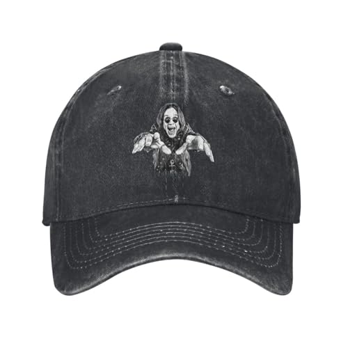 schirmmütze laufmütze,Ozzy T-Shirt Schwarz Und Weiß Version Demin Cap Outdoor Abenteuer Frauen Hut Baseball Cap Männer,Geschenke zur Einschulung von MPBGAOGP