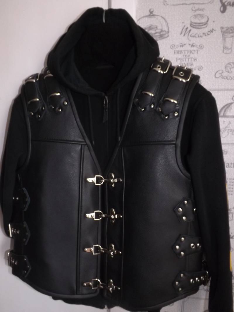 Bikerweste.patch Weste.echtleder 1, 8 Mm - Schwarz.handmade von MPBikerTailor