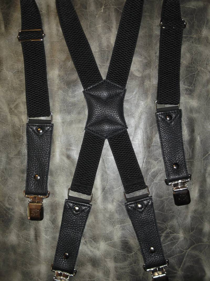 Leder Hosenträger. Hosenträger - Schwarz.echtes Leder-Schwarz.handarbeit.passend Für Alle Größen M5xl von MPBikerTailor