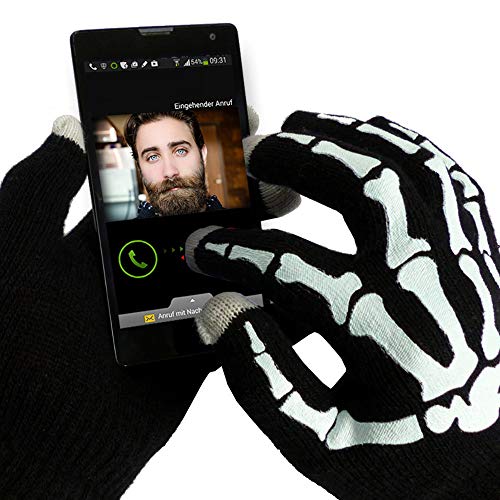 Skelett Handschuhe mit Touch Funktion, Strick mit Druck, Für Damen und Herren, Einheitsgröße Skelett Handschuhe mit Touch Funktion, Strick mit Druck, Für Damen und Herren, Einheitsgröße von MPG