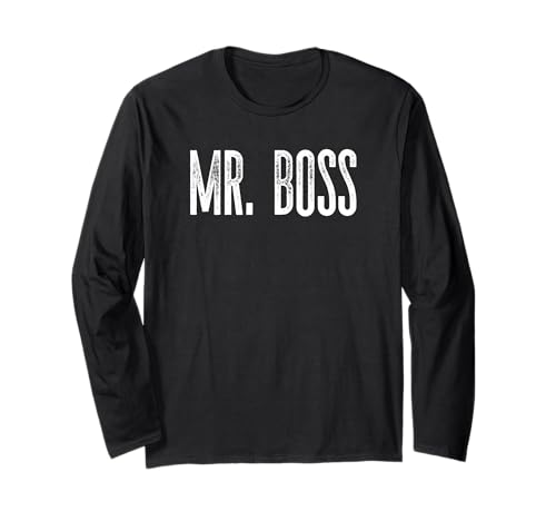 Lustiger Mr. Boss Lustiger Gag Neuheit Herren Humor Langarmshirt von MPL Mr. Boss Fun Man Tees