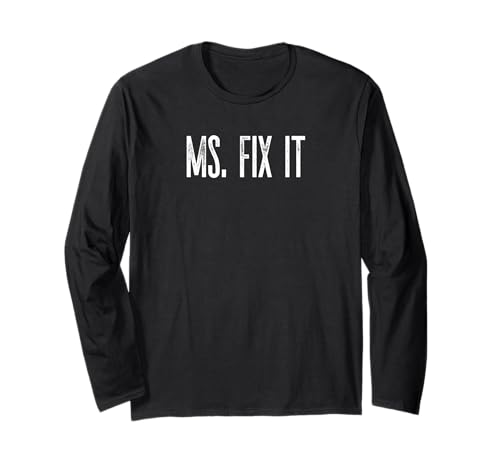 Lustiger Ms. Fix It Carpenter Mechaniker zum Selbermachen, Spaß für Damen Langarmshirt Lustiger Ms. Fix It Carpenter Mechaniker zum Selbermachen, Spaß für Damen Langarmshirt von MPL Ms. Fix It Tees