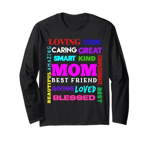 Niedliche Worte der Freundlichkeit für Mama, Mutter, bunt, lustig Langarmshirt Niedliche Worte der Freundlichkeit für Mama, Mutter, bunt, lustig Langarmshirt von MPL Words of Kindness Mom Tees