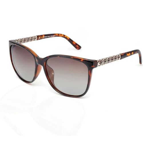 Damen Sonnenbrille Mirror Beach Travel Essential Produkt-2359-Leopard braun von MPOWRX